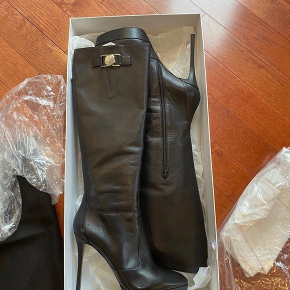 Versace Shoes - Versace Iconic Medusa knee high boots